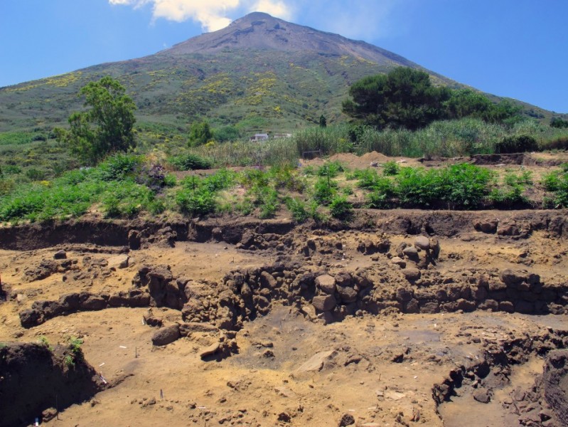 Figure 2. The site of San Vincenzo, with the volcano behind.